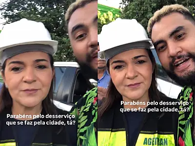 Em vídeo viral, DJ abraça prefeita e ironiza: 'Parabéns pelo desserviço à cidade'