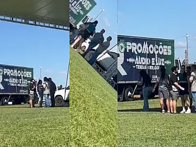 Empresário ameaça 'quebrar a cara' de assessor no 'pé do palco' (vídeo)