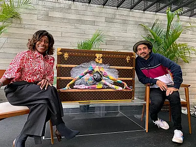 A pedido do Fantástico, Eduardo Kobra faz mural de 4 metros em homenagem a Glória Maria