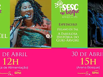 Marta Cel e teatro infantil são atrações no Bosque dos Ipês, em Campo Grande