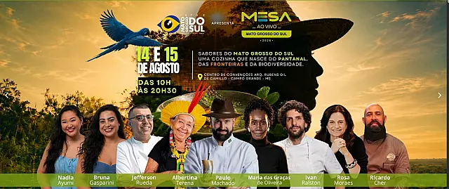 Mesa ao Vivo reúne chefs e sabores de MS
