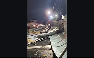 Chuva destrói Plataforma Cultural